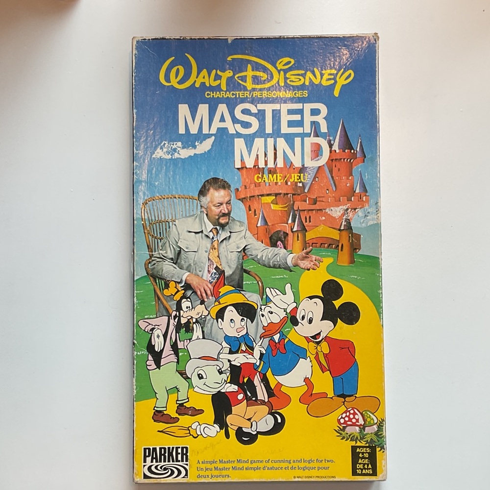 Parker Disney Master Mind Game with Colorful Characters